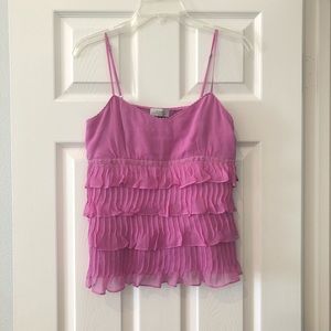 Girly Tahari $149 ruffle silk cami camisole S